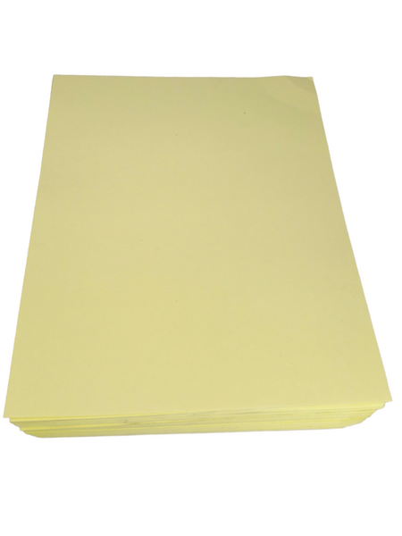 Papel Cartulina amarilla Tamaño Carta pack 500 Hojas