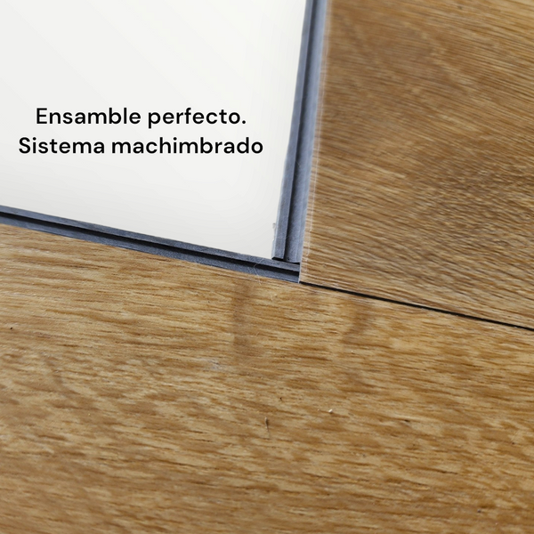 Pack 1 m caja piso laminado 15 pzs 3.297m2 4mm con 1mm eva bajoalfombra