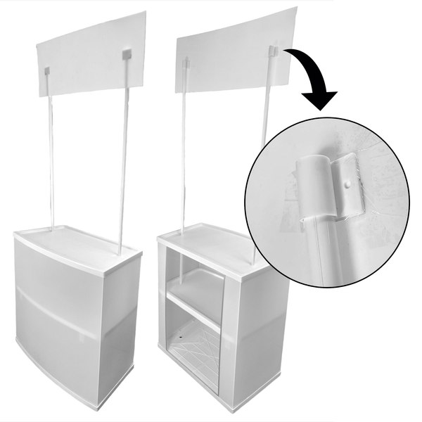 1.1 Demo stand Modulo Portatil Plastico PVC Sin Publicidad