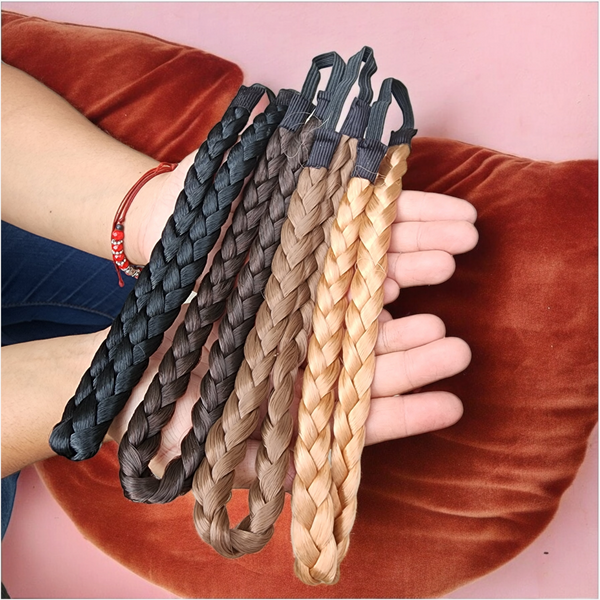 Pack 25 Docenas Diademas De Cabello Trenza Sintética Resorte Mayoristas