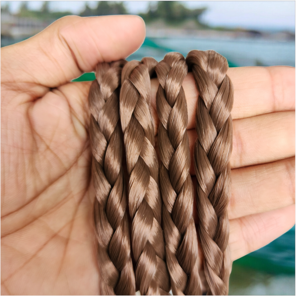 Pack 5 Docenas Diademas De Cabello Trenza Sintética Resorte Mayoristas
