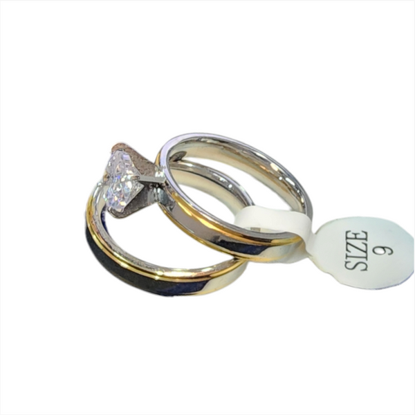 Anillo Con Piedra Dorado Mujer Acero Quirurgico S/Estuche 5
