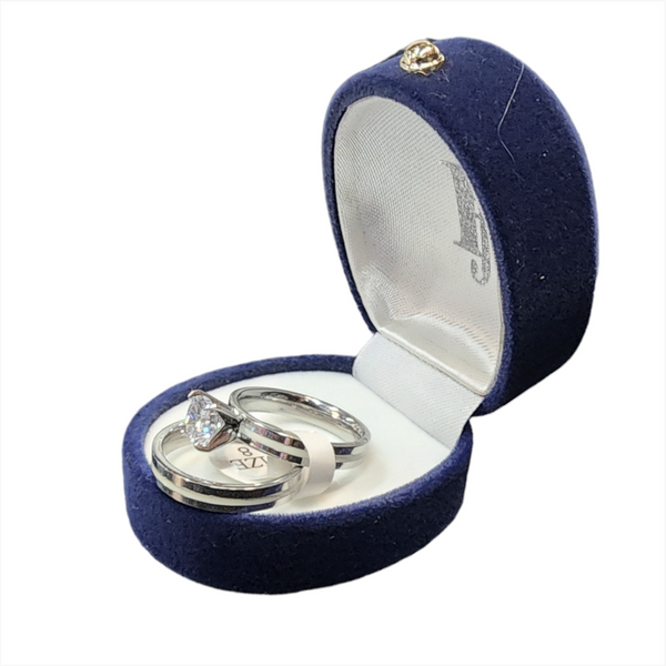Anillo Doble Plateado Mujer Acero Quirurgico S/Estuche 7