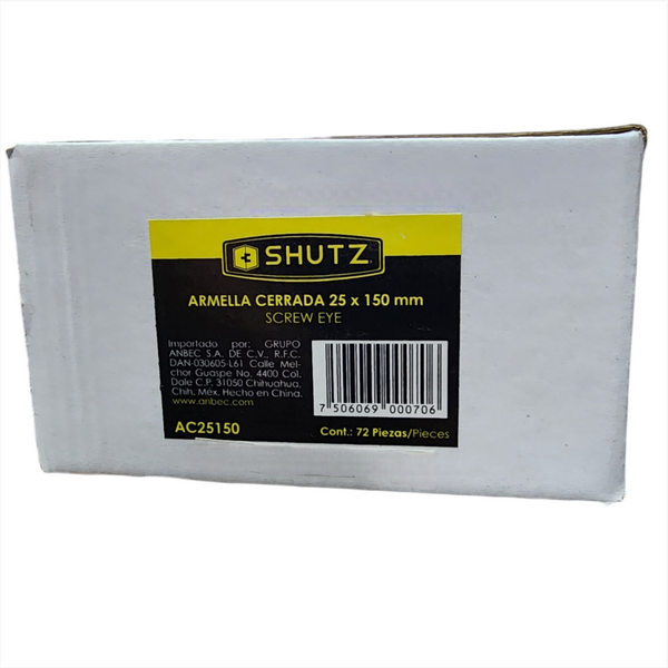 Armella Cerrada 25x150mm caja 72 pz