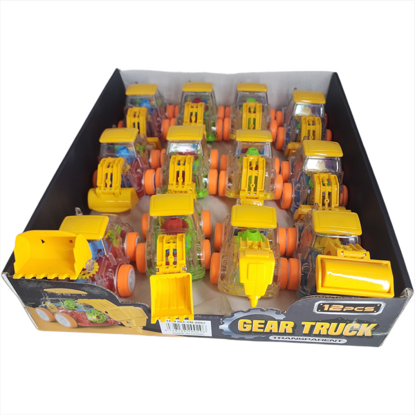 Coche de friccion caja 12pz gear transparent
