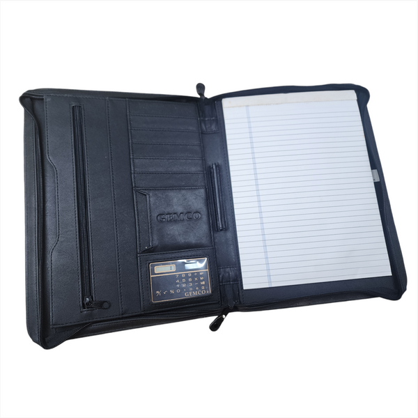 Carpeta Ejecutiva Tipo Piel libreta + calculadora GEMCO