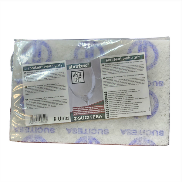 Fibra Blanca cristal losa fina Abratex whitegrit pack 6pz