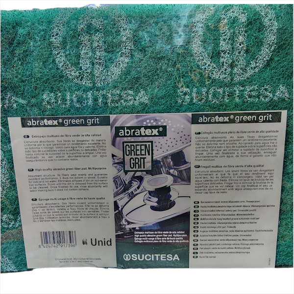 Fibra verde multiusos limpieza Abratex GreenGrit Pack 6pz