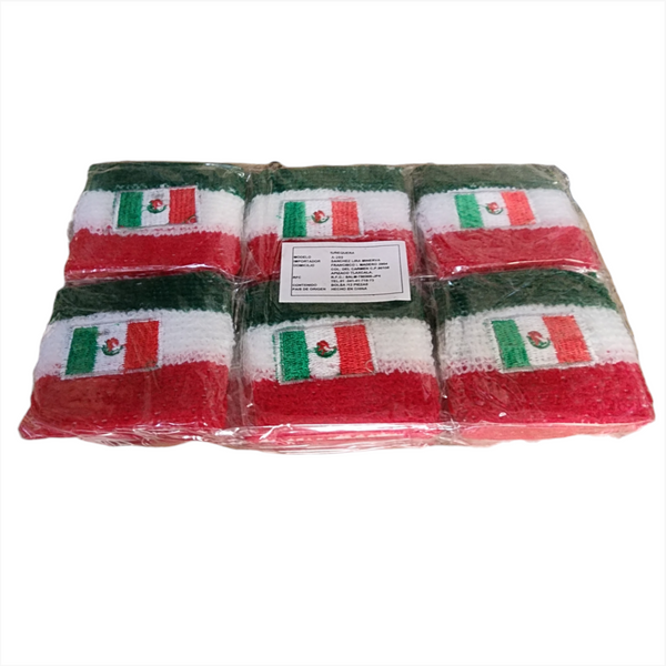 Muñequera Deportiva Viva Mexico Fiestas Patrias Pack 12pz