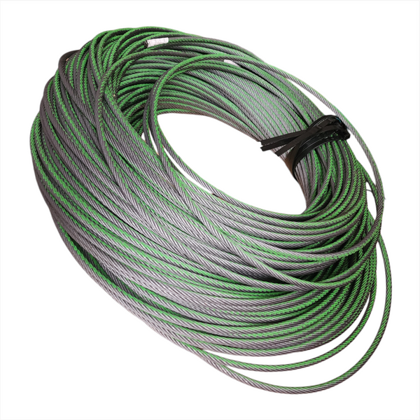 Bobina Rollo Cable de Acero 1/4” 6mm x 120m