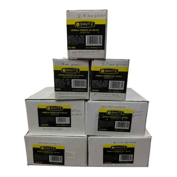 Armella y Aldabas Acero Galv Pack Varios Modelos/Piezas