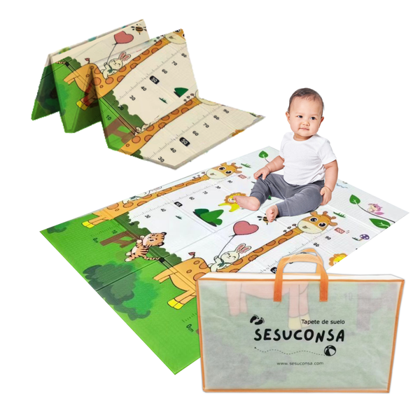 Caja mayoreo Tapete Bebe Plegable Reversible XPE Foamy 6 pzs