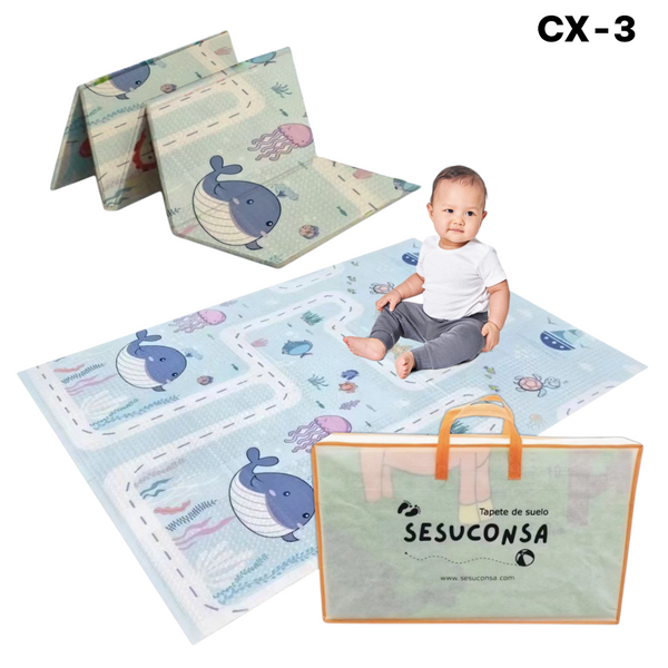 Tapete para Bebe Plegable Reversible XPE Foamy 1.2mX1.8mX1cm
