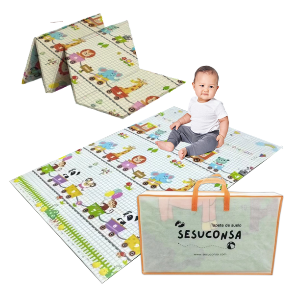 Caja mayoreo Tapete Bebe Plegable Reversible XPE Foamy 6 pzs