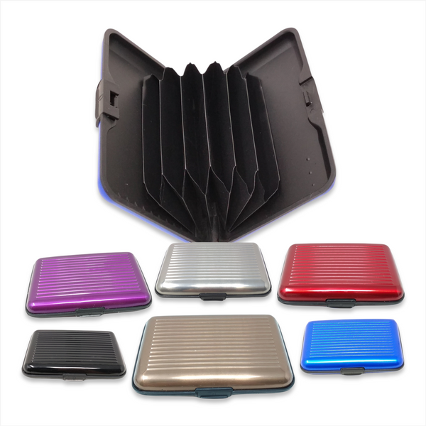 Tarjetero De Aluminio Seguridad Portatarjetas pack 50 pzs