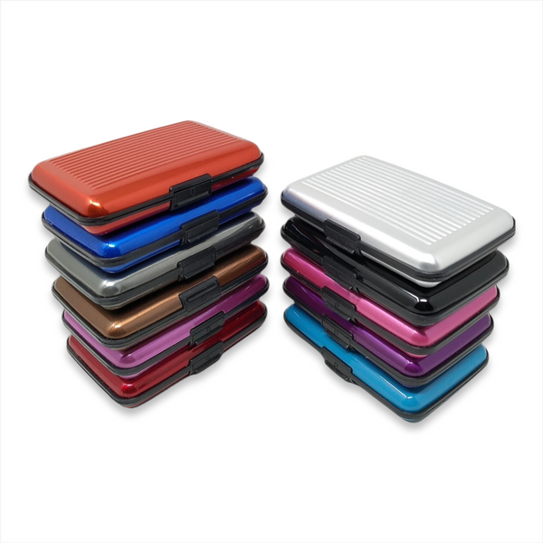 Tarjetero De Aluminio Seguridad Portatarjetas pack 50 pzs