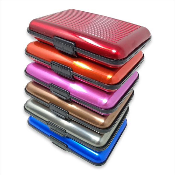 Tarjetero De Aluminio Seguridad Portatarjetas pack 50 pzs