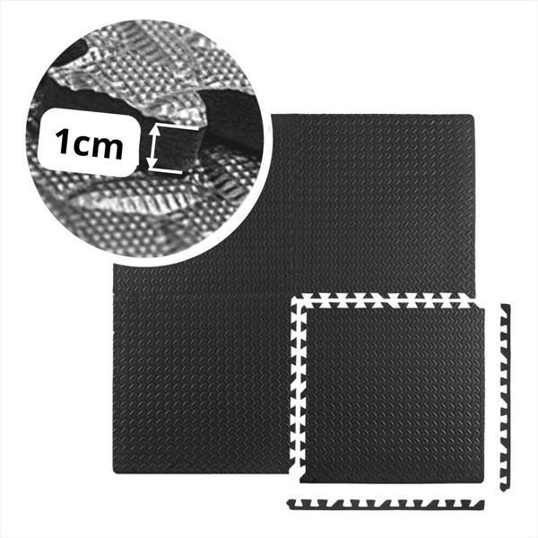 Tapete de piso Foamy Resistente Gym Ejercicio 8 piezas 10mm