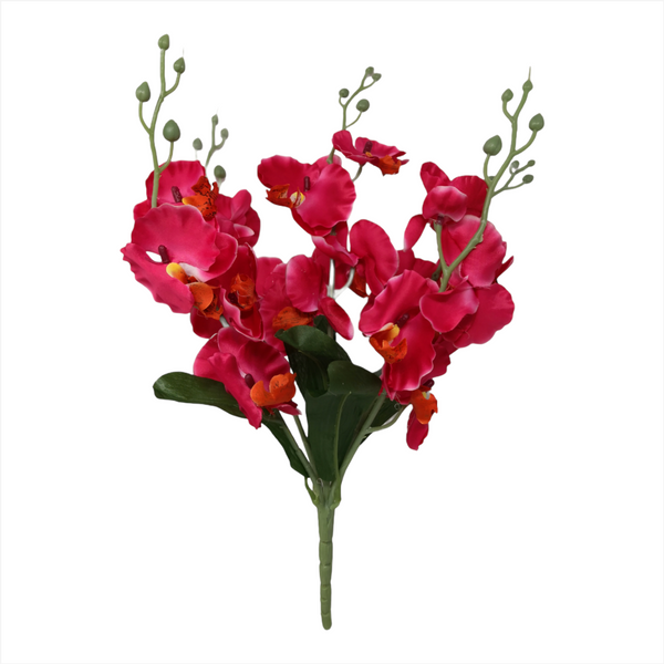 Pack  4 Orquídea Artificial decoración 40cm rosa o amarilla o 2 y 2