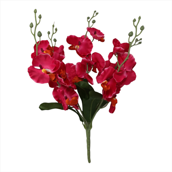 Pack  4 Orquídea Artificial decoración 40cm rosa o amarilla o 2 y 2