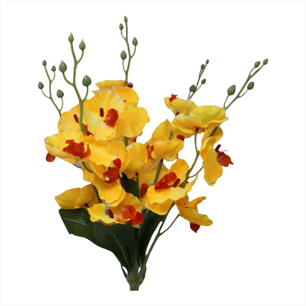 Pack  4 Orquídea Artificial decoración 40cm rosa o amarilla o 2 y 2