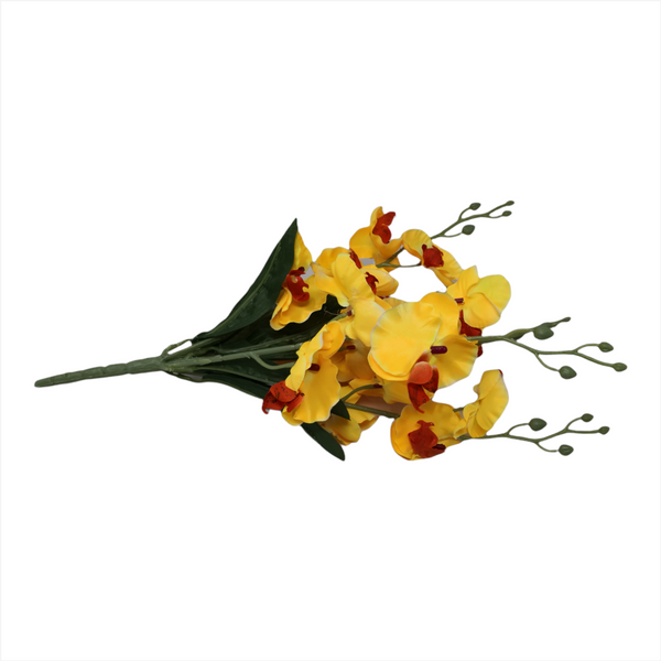 Pack  4 Orquídea Artificial decoración 40cm rosa o amarilla o 2 y 2