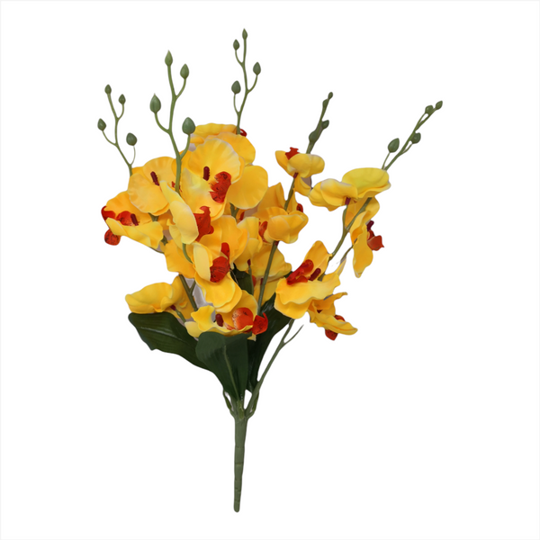 Pack  4 Orquídea Artificial decoración 40cm rosa o amarilla o 2 y 2