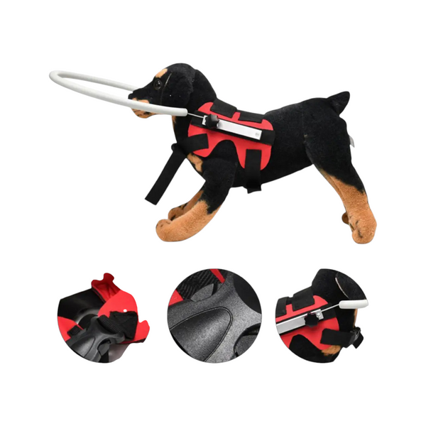 Arnés para perros ciegos con anillo anticolisión