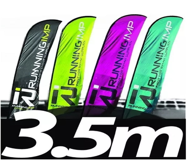 Pack 2 Asta De Bandera 3.5m Flag Banner Feather Flag Pole