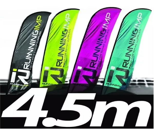 Pack 2 Asta De Bandera 4.5m Flag Banner Feather Flag Pole