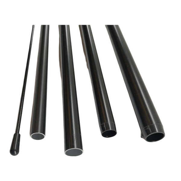 1 Asta de bandera 5.5m + base estructura cruceta + pivote + dona