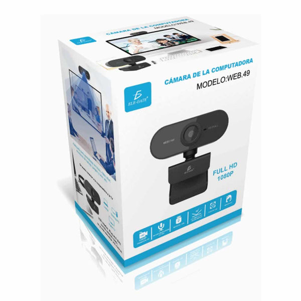 Webcam usb para computadora 1080p hd con micrófono