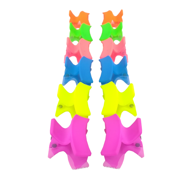 12 pinzas mariposas broche cabello colores fosforescentes