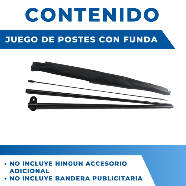 Pack 2 Asta De Bandera 3.5m Flag Banner Feather Flag Pole