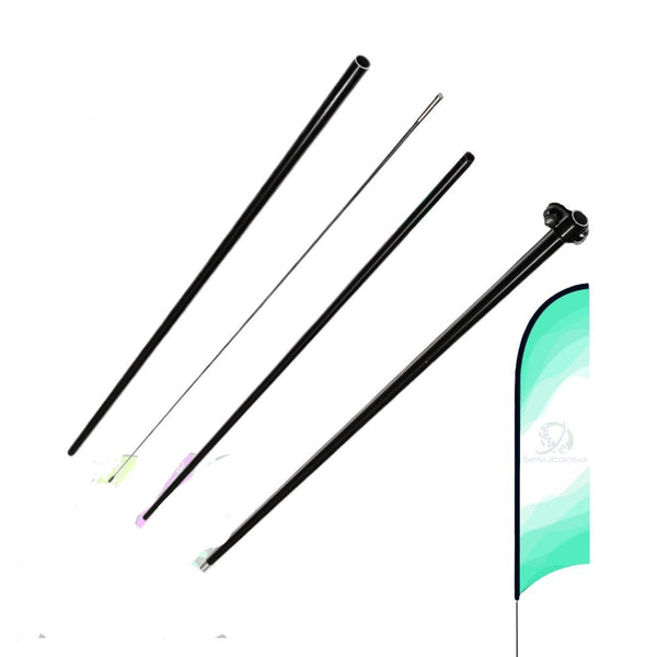Pack 4 Asta De Bandera 4.5m Flag Banner Feather Flag Pole