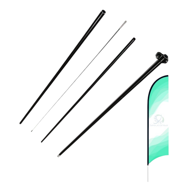 1 Asta De Bandera 4.5m Flag Banner Feather Flag Pole