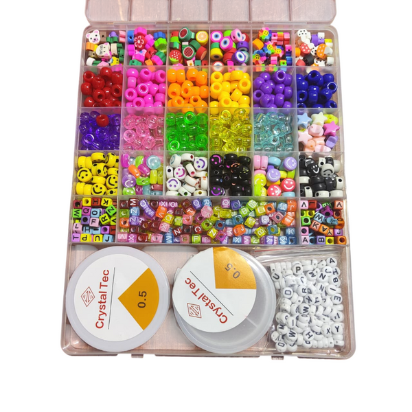 Bisuteria Kit Para Hacer Pulseras Bricolaje Cuentas Letras