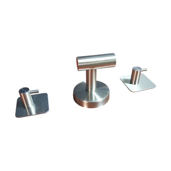 Juego de accesorios de baño plateado Mate de 7 piezas