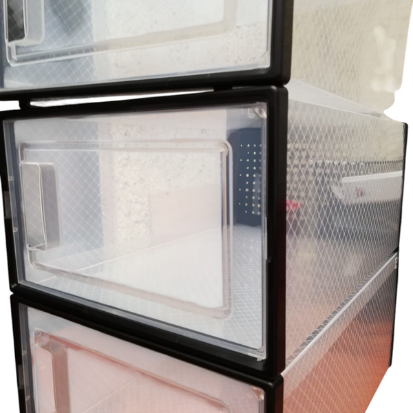 Organizadores Zapatero plegable de 18 piezas Negro