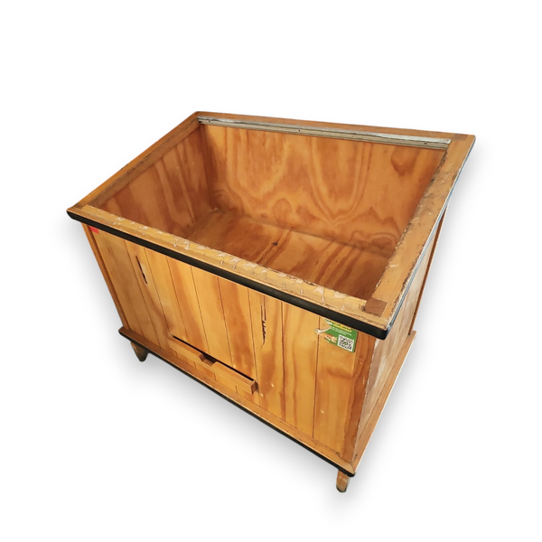 Mueble de madera contenedor bolillero panadería