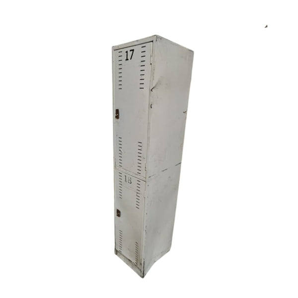 Locker metálico blanco de 2 puertas
