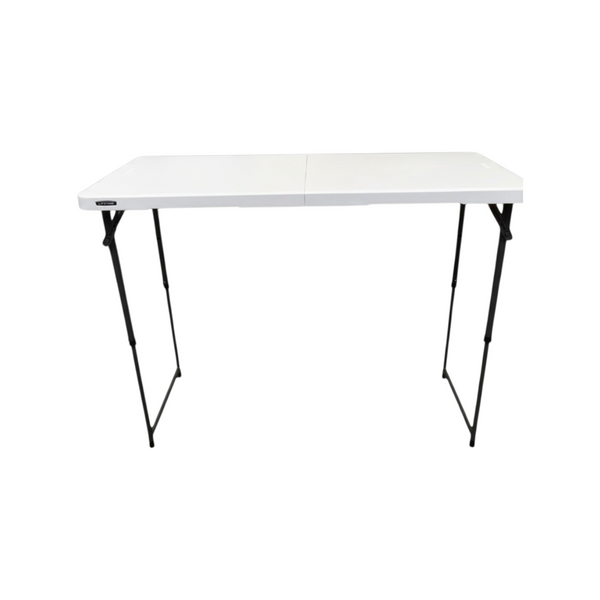 Mesa plegable Lifetime 121 cm portafolio blanco altura ajustable