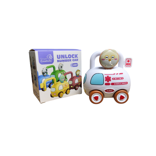 Carrito interactivo de juguete con llave de seguridad