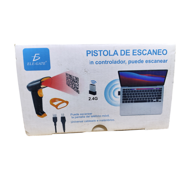 Lector de código de barras inalámbrico con batería de 2000mah