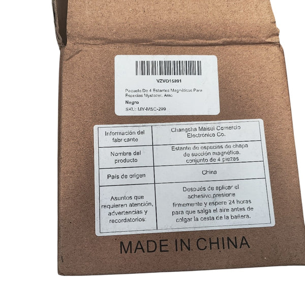 Pack 4pz estante magnético para especias cocina