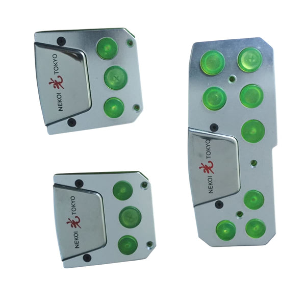 SET DE PEDALES PARA AUTO CON LUCES LED.