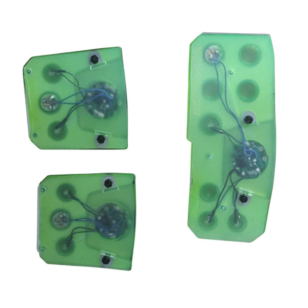 SET DE PEDALES PARA AUTO CON LUCES LED.