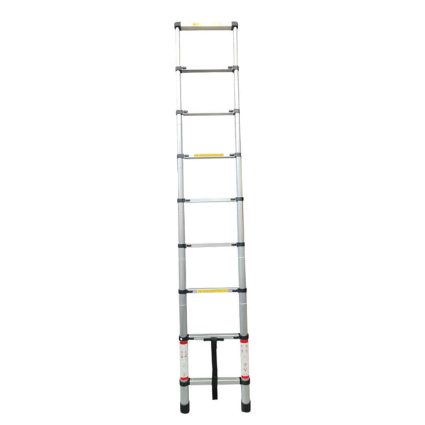 Escalera telescópica de aluminio retráctil plegable 150kg 2.6m