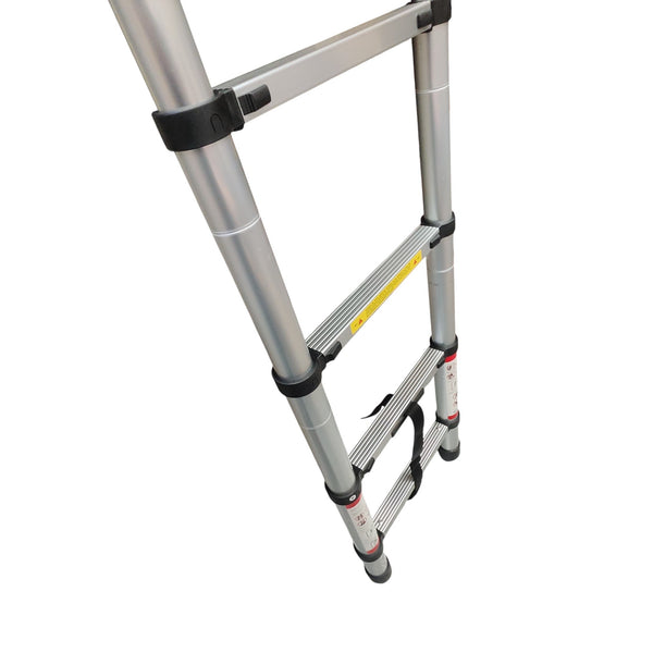 Escalera telescópica de aluminio retráctil plegable 150kg 2.6m