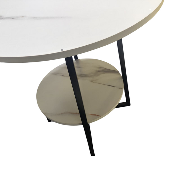 Mesa para cafe jardin redonda de 2 niveles de 60cm